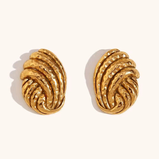 Hammered Croissant Earrings