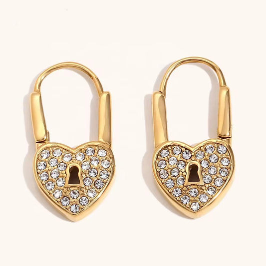 Heart lock Earrings