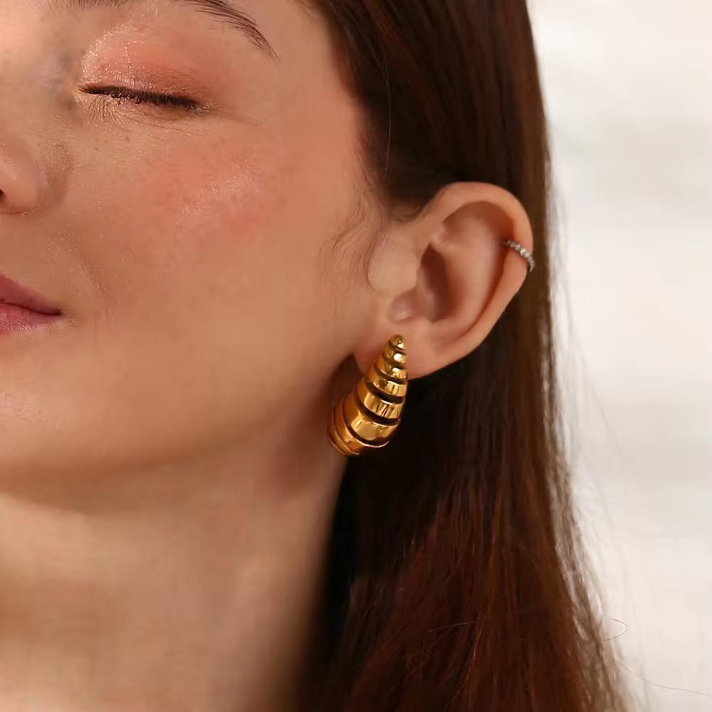 Hollow Screw Earrings