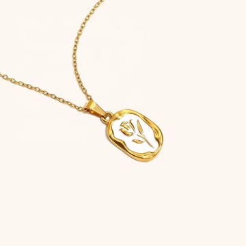 Enamel Flower Necklace