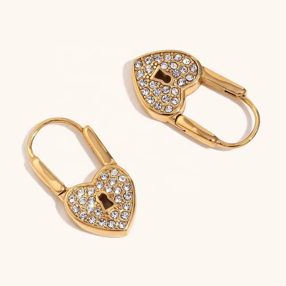 Heart lock Earrings