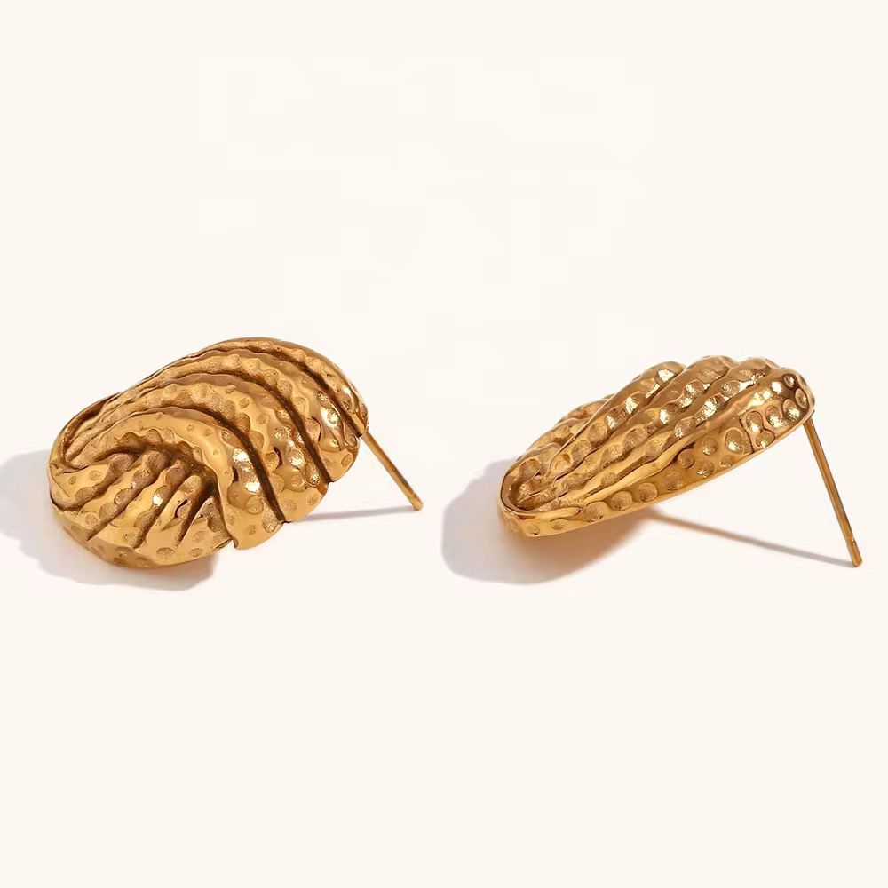 Hammered Croissant Earrings